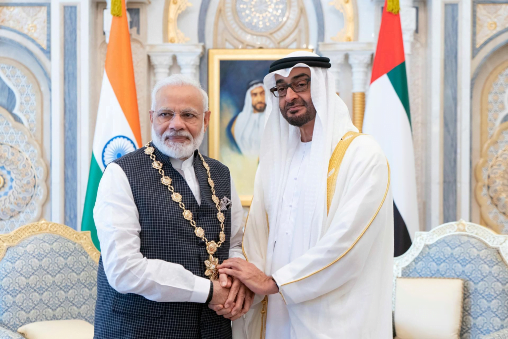  Narendra Modi arrived in Abu Dhabi toda